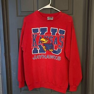 Kansas Jayhawks Vintage Red Crewneck Sweater